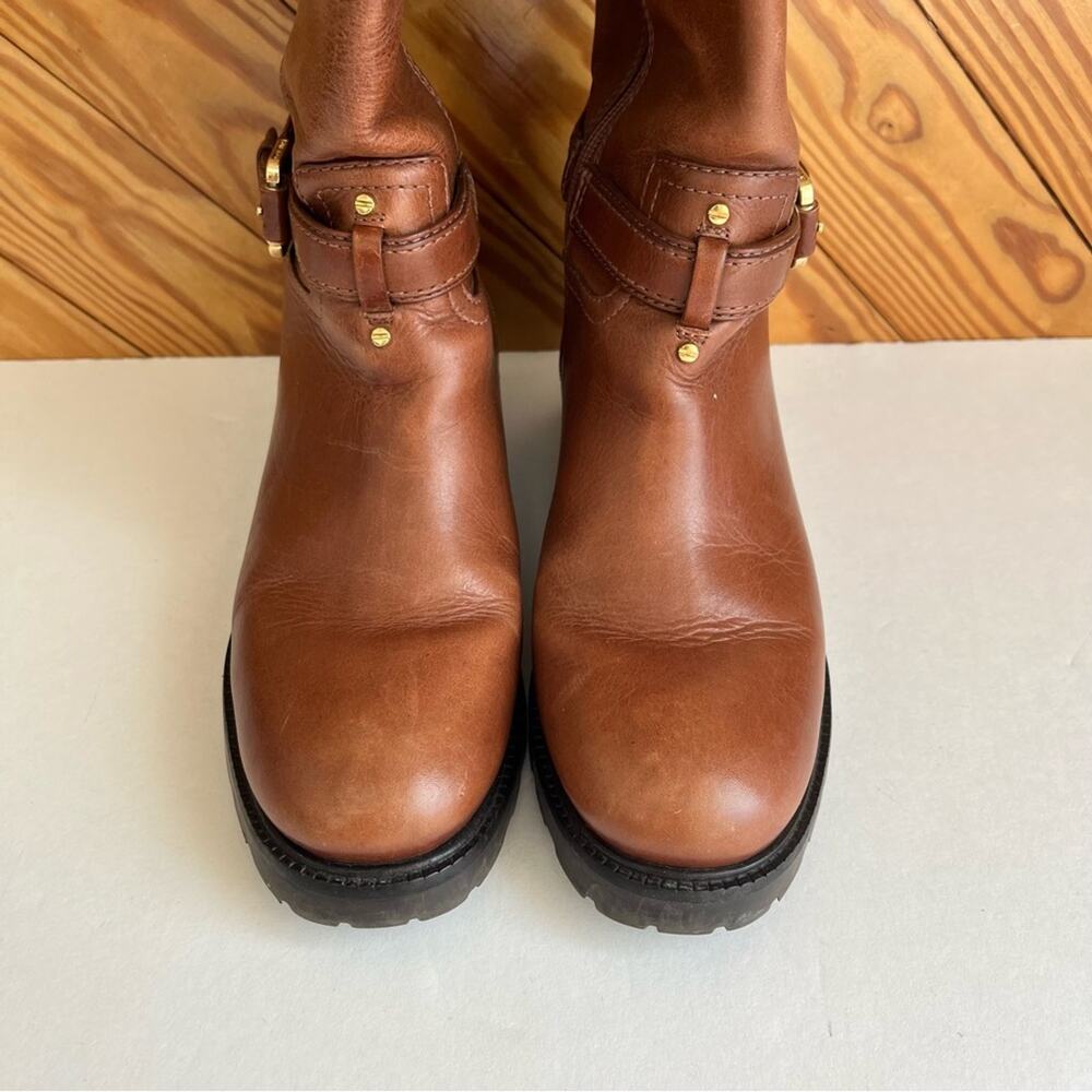 Tory Burch Daniela Brown Leather Riding Boot - Picture 6 of 8